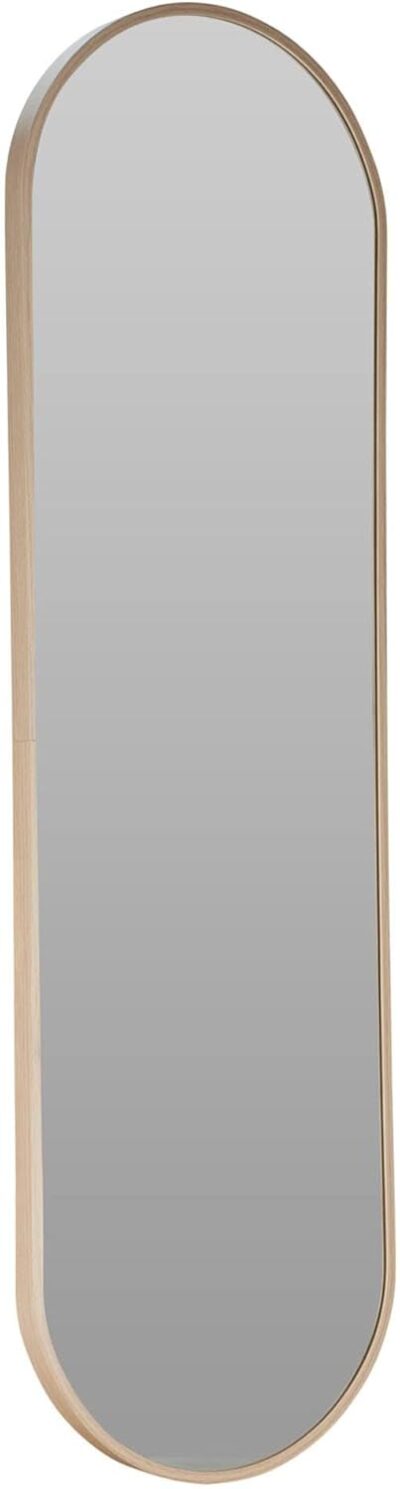 WELL HOME MOBILIARIO & DECORACIÓN Well Home Espejo Ovalado 30x100cm Marco de Madera Clara, con...