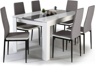 IDMarket IDMarket – Conjunto de mesa de comedor Georgia, de 140 cm...