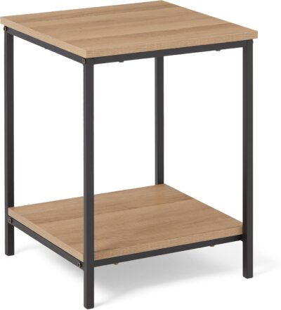 Amazon Basics Mesa Auxiliar con Estante Inferior, Cuadrada...