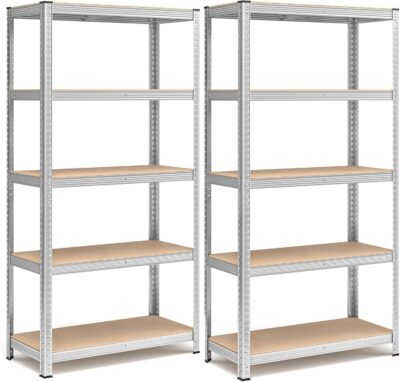 SONGMICS Juego de 2 Estanterías Almacenaje de 5 Niveles...