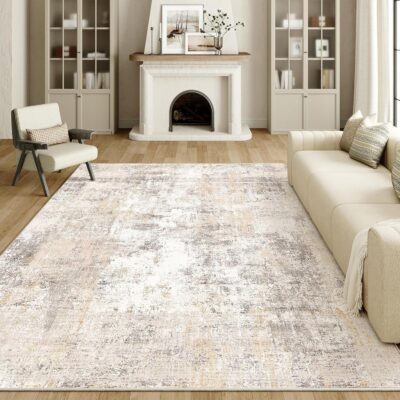 HUGEAR Alfombra Salon 200x300cm Beige Gris Alfombras...